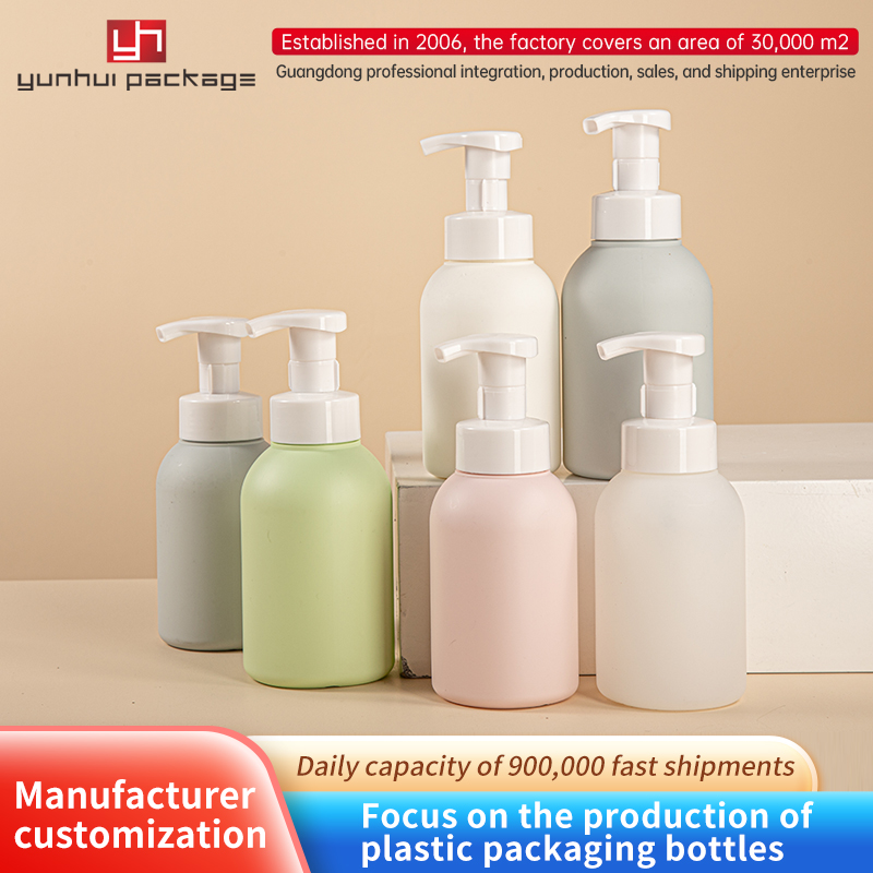 PE Pressing the foam bottle 300/400/500ml Muste’s face -to -hand bottle toilet bottle cosmetics bag material