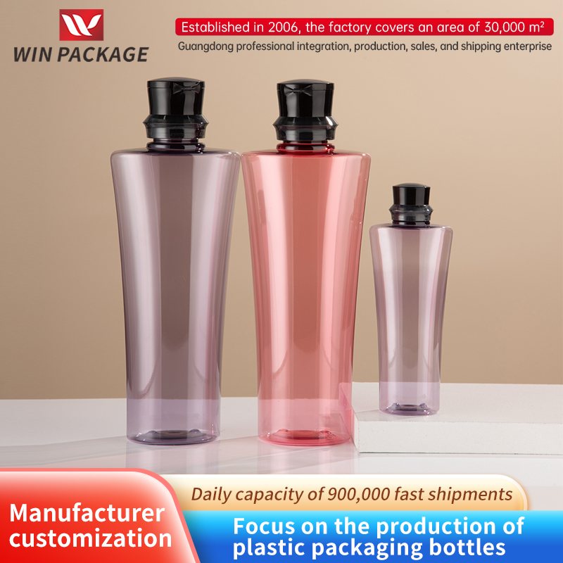 400ml flip shampoos bottle PET shower gel bottle 100ml travel emulsion packed bottle